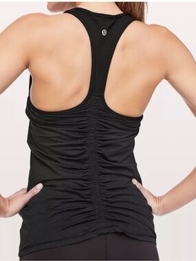 Lululemon Black Racerback Ruched Tank